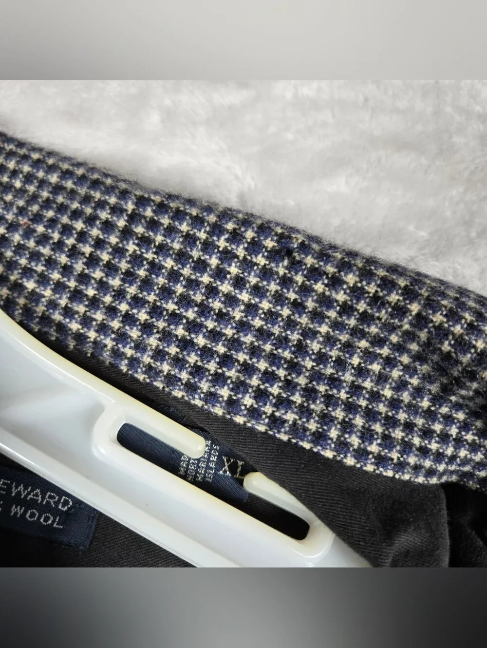 Polo Ralph Lauren Steward Loop Collar Wool Flannel Shacket Mens XL Blue Checker